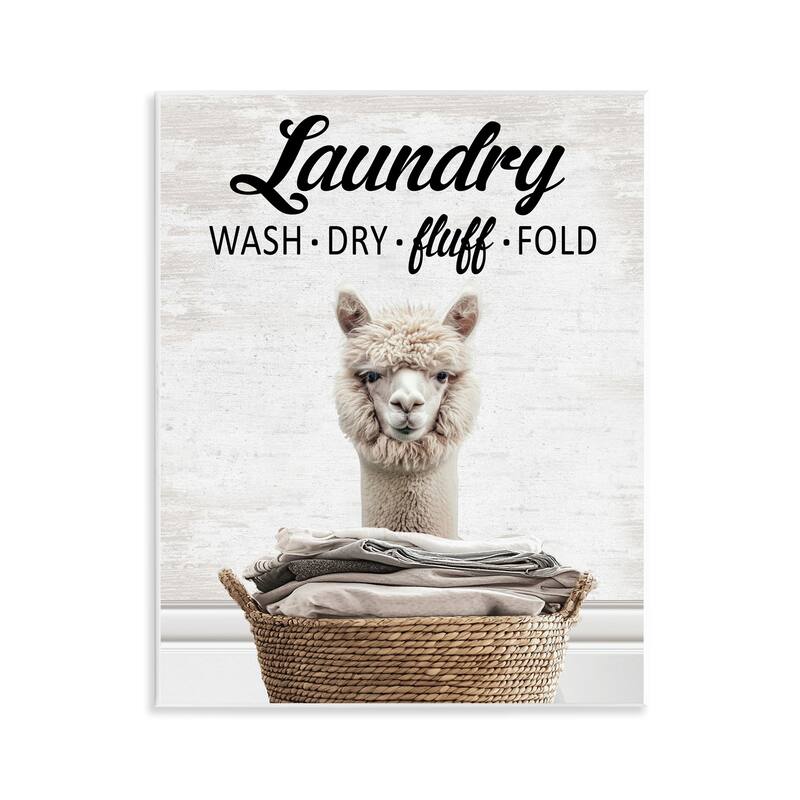 Stupell Wash Dry Fluff Laundry Wall Plaque Art Design By Lettered and Lined - 11 x 14