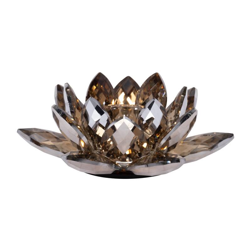 Iridescent Glass Crystal Lotus Votive Candle Holder - Bed Bath & Beyond ...