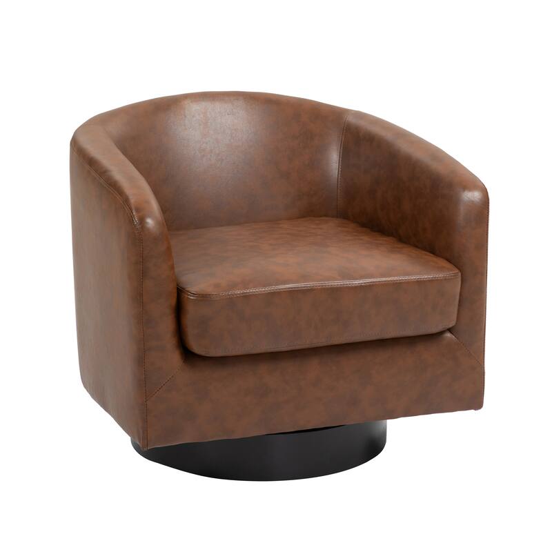 Modern 360°Swivel Accent Chairs Barrel Armchairs