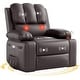 preview thumbnail 35 of 73, Oversized power recliner with heat, massage, 360 degrees swivel, and cup holder.