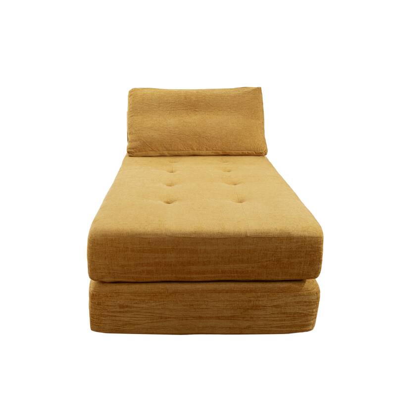 Art Leon Tufted Convertible Queen Size Chaise Lounge