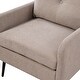 preview thumbnail 12 of 28, 23.6 Inch Seat Wide Chenille Accent Chair - Metal Black Legs Hold 300lbs