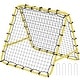 preview thumbnail 1 of 9, Iron Tube Soccer Rebounder Net, 2x2 Mesh, Adjustable Angle, Foldable and Portable Yellow