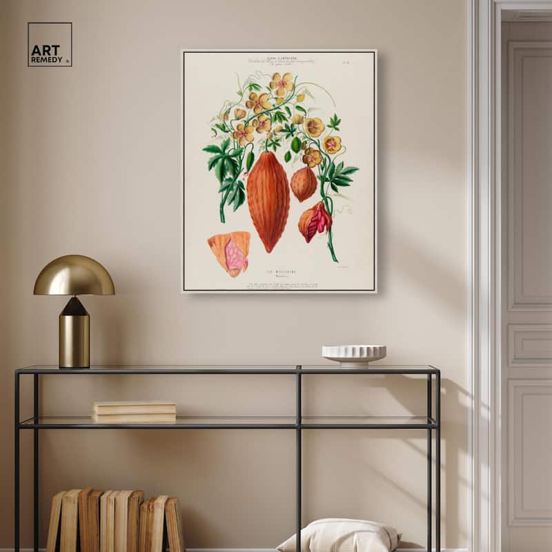 Momordica Exotic Floral Flore Canvas by Art Remedy