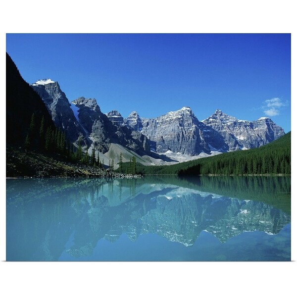 "Moraine Lake and mountains, Banff, Canada" Poster Print