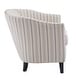preview thumbnail 4 of 3, Roomfitters Striped Barrel Accent Chair with Nailhead Trim and Cushioned Seat, Upholstered Armchair, Beige, Blue Stripe