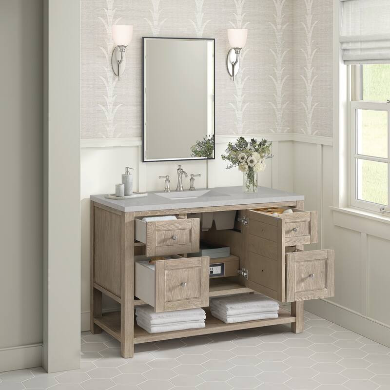 James Martin Vanities Breckenridge 48" Single Vanity, Whitewashed Oak