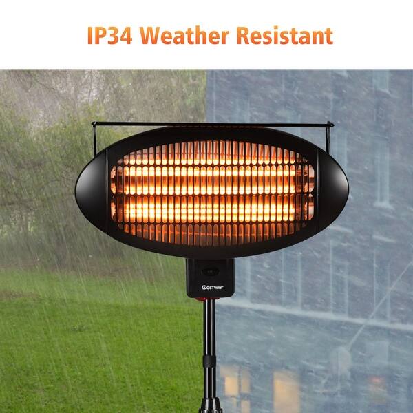 Shop Costway 1500w Electric Patio Heater Freestanding Warmer
