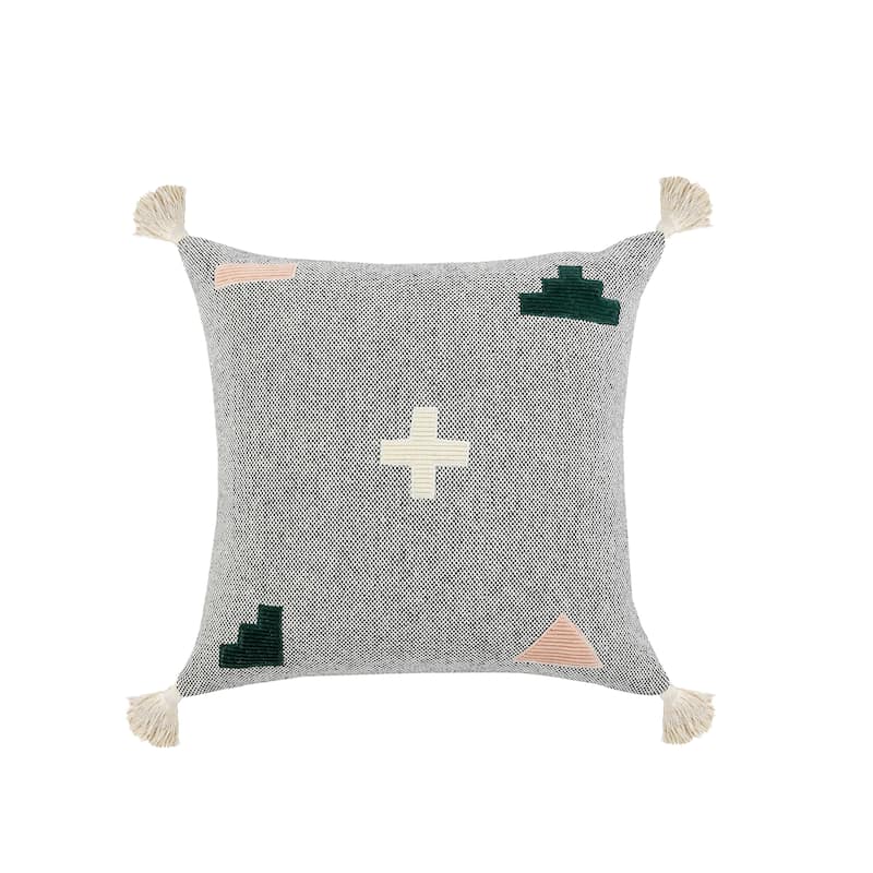 Sevita Sophisticated Blush Swiss Zeal Throw Pillow - Pillow Covers - 20" x 20" - Cover Only - Gray/Black/White/Hunter Green/ Spanish Villa - Single