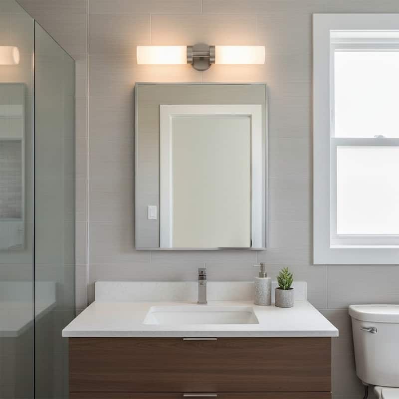 2 way Light Wall Sconce - Brushed Nickel