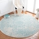 preview thumbnail 100 of 224, SAFAVIEH Evoke Quinn Vintage Distressed Rug 3' Round - Ivory/Aqua - Round