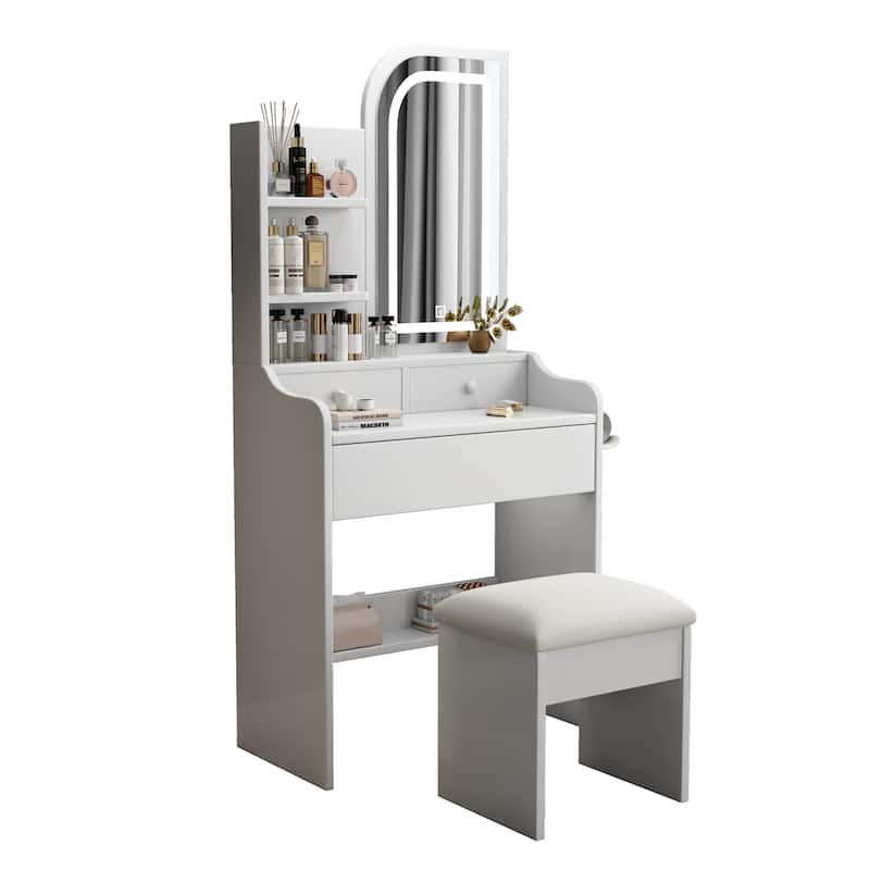 Fashion Vanity Desk with Mirror and Lights