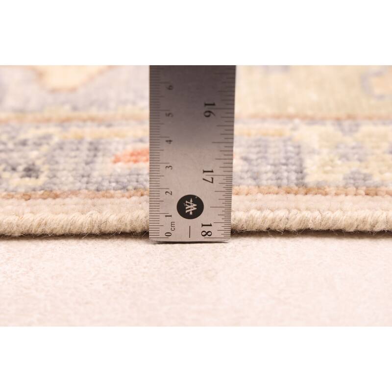 ECARPETGALLERY Hand-knotted Modern Oushak Ivory Wool Rug - 7'11 x 9'11