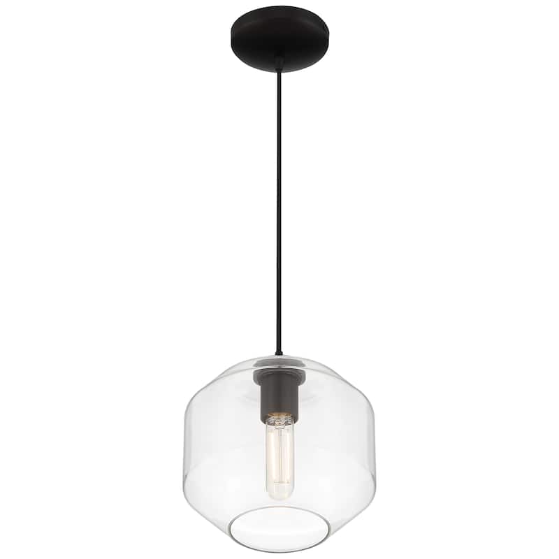 Access Lighting Clarity Short LED Pendant - Black Finish