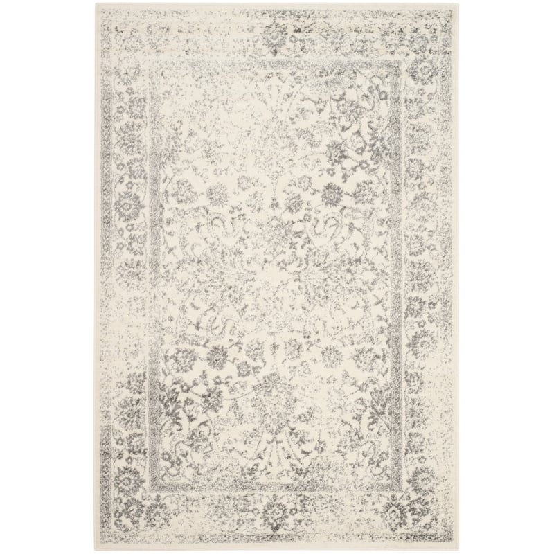 SAFAVIEH Adirondack Riin Rustic Shabby Chic Distressed Rug - 6' x 8' - Ivory/Silver