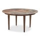 preview thumbnail 1 of 14, NADAAL STUDIOS Isolde, Round Accent Table with Banswara Marble, White - 36 X 36 X 18 Brown