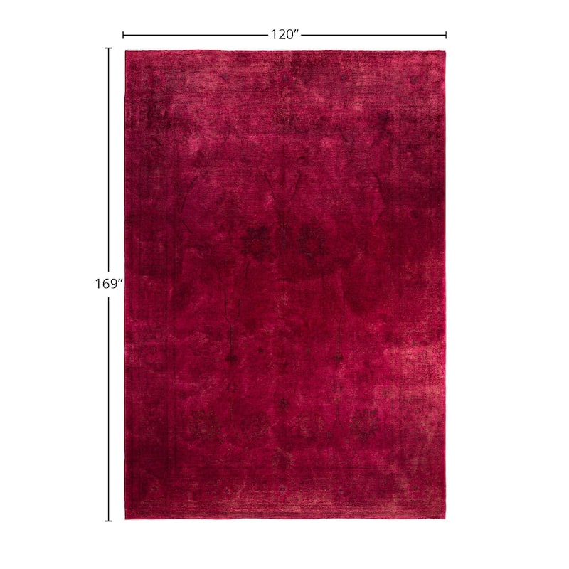 Contemporary Overdyed Wool Hand Knotted Area Rug - 10' 0" x 14' 1"