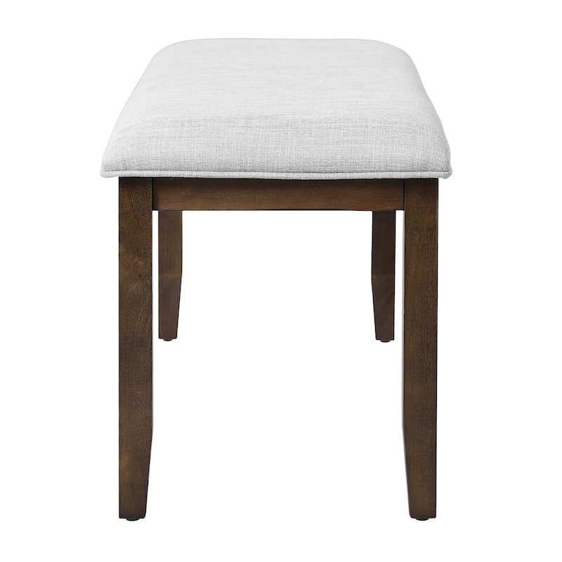 Dining Bench with Padded Seat and Solid Wood Leg,38-inch Entryway Bench for Living Room,Upholstered Bench