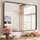 preview thumbnail 58 of 141, Apmir Metal Frame Tempered Glass Bathroom Vanity Mirror for Wall, Cloakroom, Bedroom