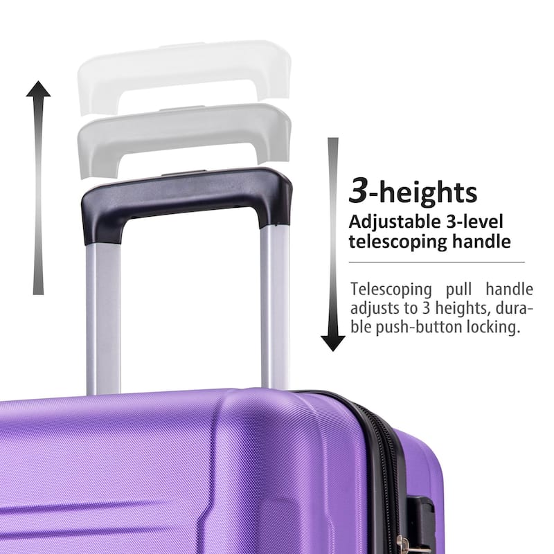 Expanable Spinner Wheel 2 Piece Luggage Set ABS Lightweight Suitcase ...