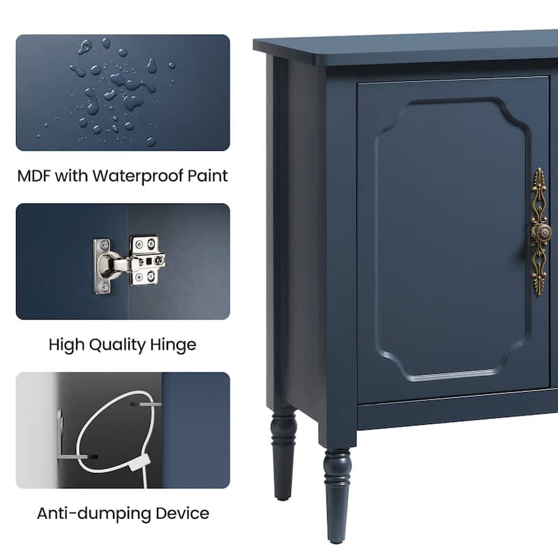 Buffet Sideboard Cabinet with 2 Doors & 3 Drawers - N/A