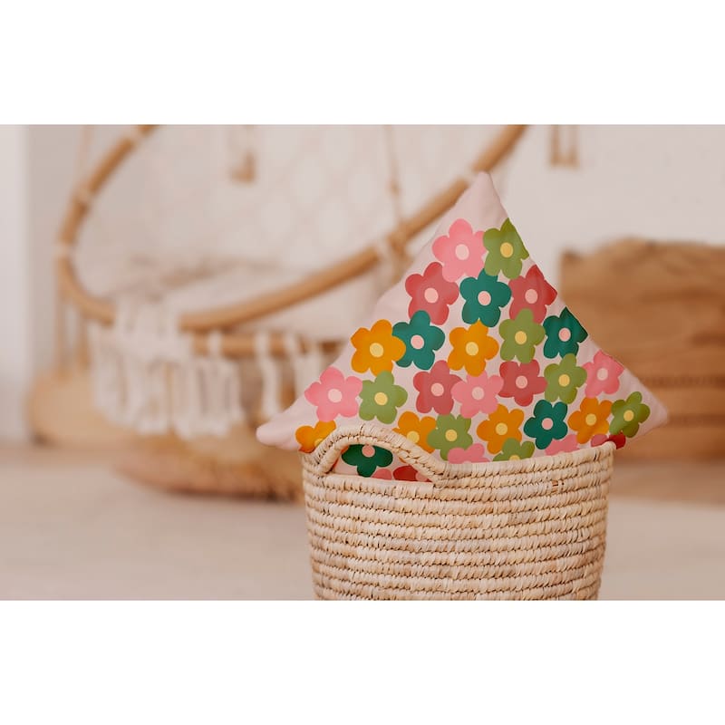 Flower Stack Indoor/Outdoor Throw Pillow