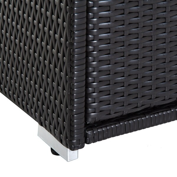 Wicker pool towel clearance storage