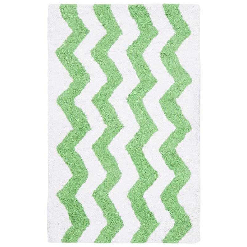 SAFAVIEH Diederike Plush Master Bathmat (Set of 2) - Key Lime - 21 x 34
