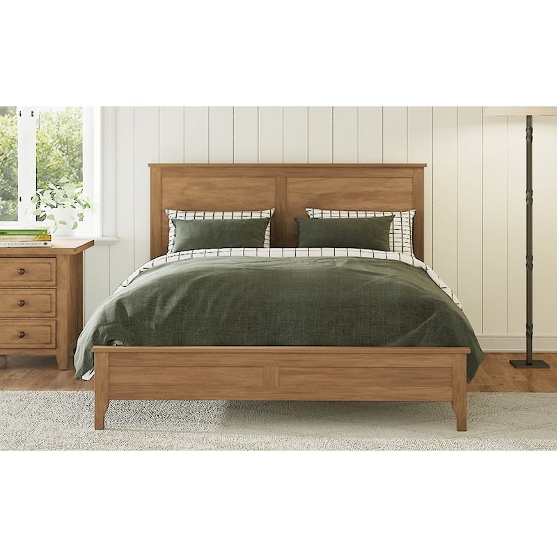 Modern Solid Wood King Size Platform Bed