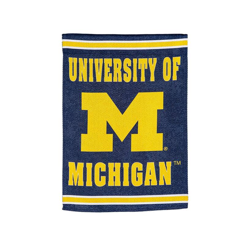 Embossed Suede Flag, Garden Size, University Of Michigan