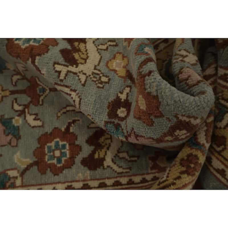 Hand Knotted Oriental 100% Wool Carpet Traditional Floral Navy Blue & Blues Ziegler Area Rug - 3' 11'' X 1' 11''