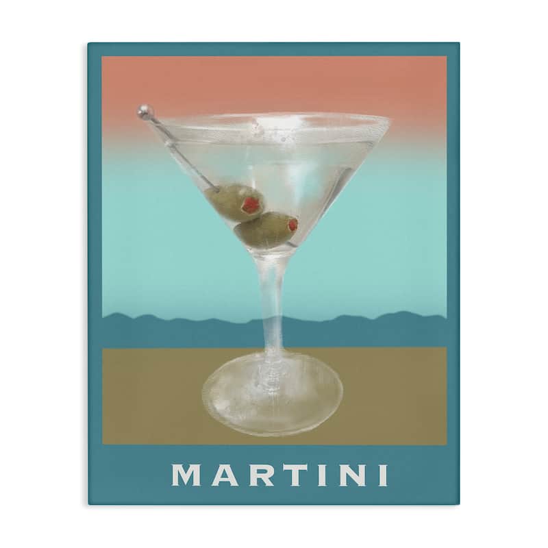 Stupell Martini over Muted Tones Canvas Wall Art Design By Matthew Piotrowicz - 30 x 40