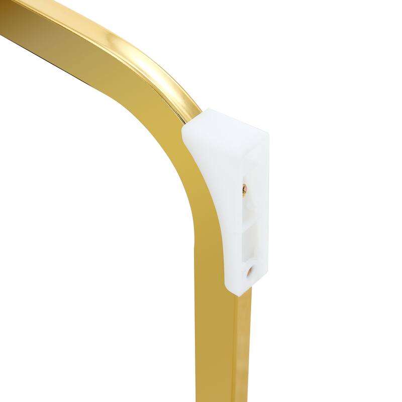 Set of 8 Dining Chair with Arched Metal Gold Leg