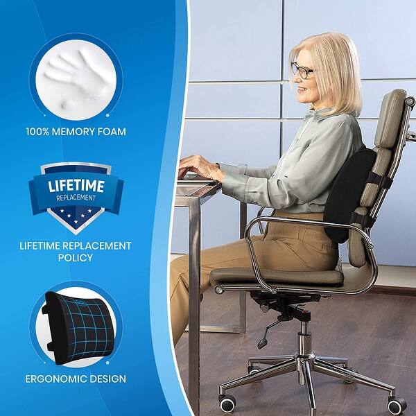 Etcbuys Comfort Lumbar Support Pillow For Office Chair Overstock 32889104