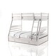 preview thumbnail 20 of 24, Cude Modern Twin over Full Solid Wood Bunk Bed Set by Furniture of America