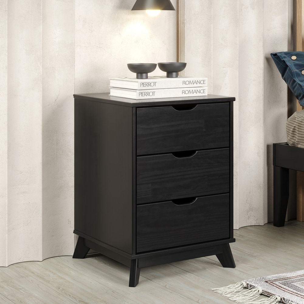 Purcell Wood 3 Drawer Nightstand