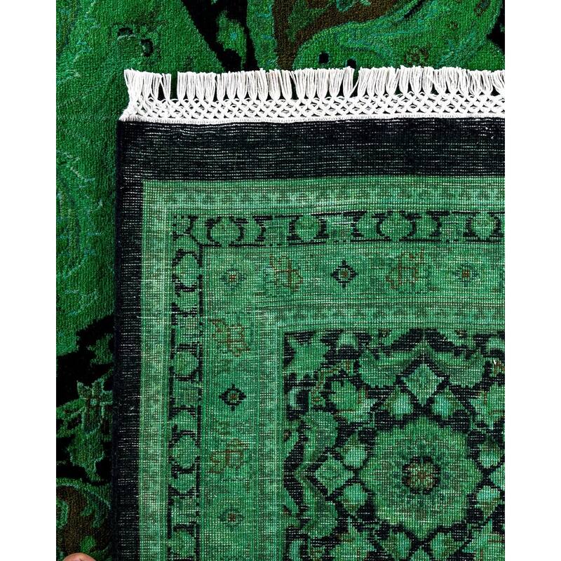 Contemporary Overdyed Wool Hand Knotted Area Rug - 10' 1" x 14' 4"