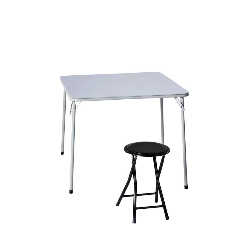 Homy Casa Modern Paded Square Dining Table with Easy-Clean PVC Top