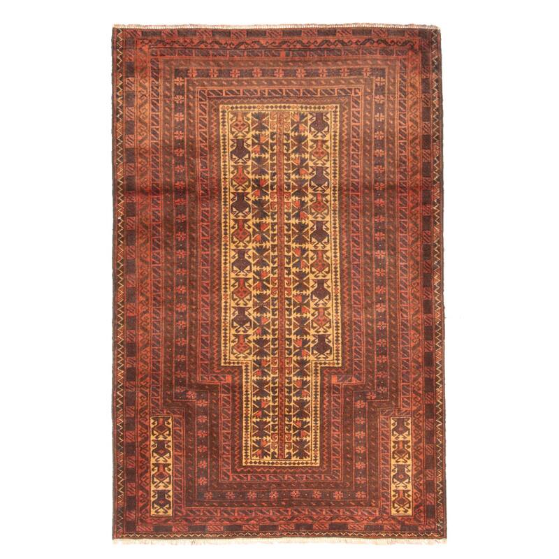 ECARPETGALLERY Hand-knotted Teimani Beige Wool Rug - 3'0 x 4'6