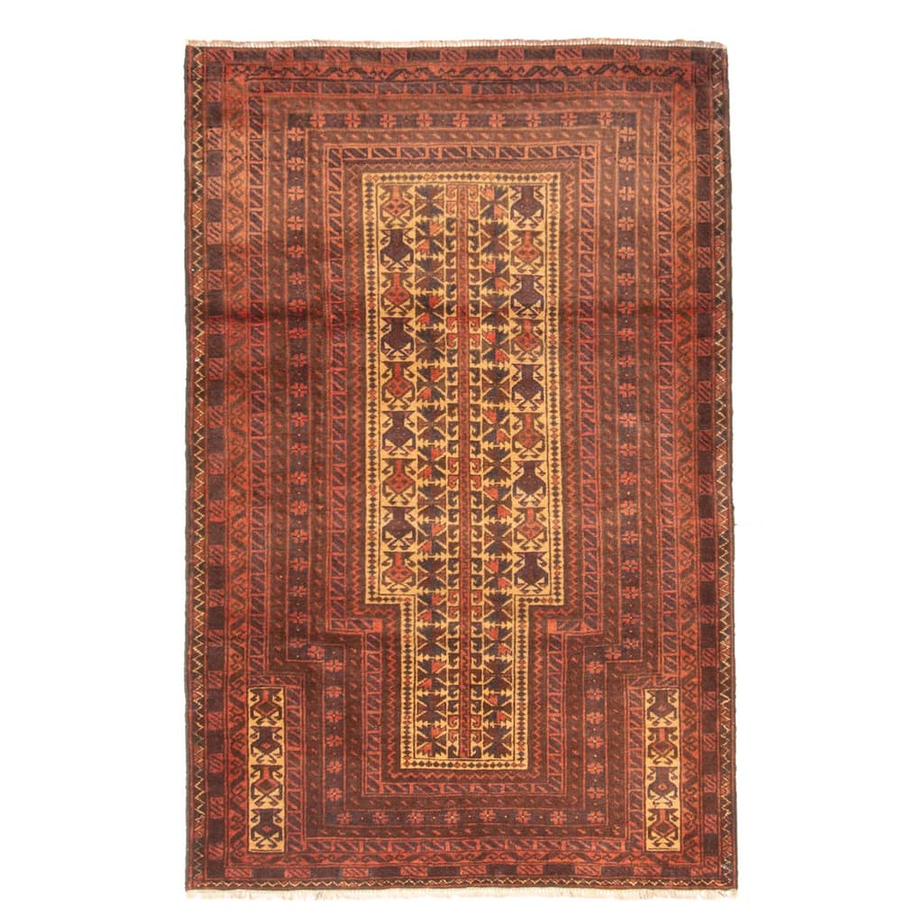 ECARPETGALLERY Hand-knotted Teimani Beige Wool Rug - 3'0 x 4'6