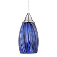 Dark Blue kitchen Pendant light Glass sink light modern mini art hand ...