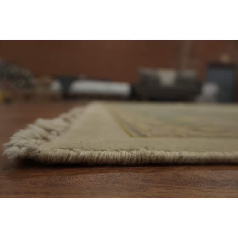 Hand Knotted Oriental 100% Wool Carpet Traditional All-Over Beige & Ivories Ziegler Area Rug - 12' 1'' X 12' 0''