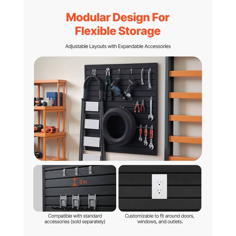 PVC Garage Slat Wall Panel with Modular Design and Suitable for Both Indoor and Outdoor Use