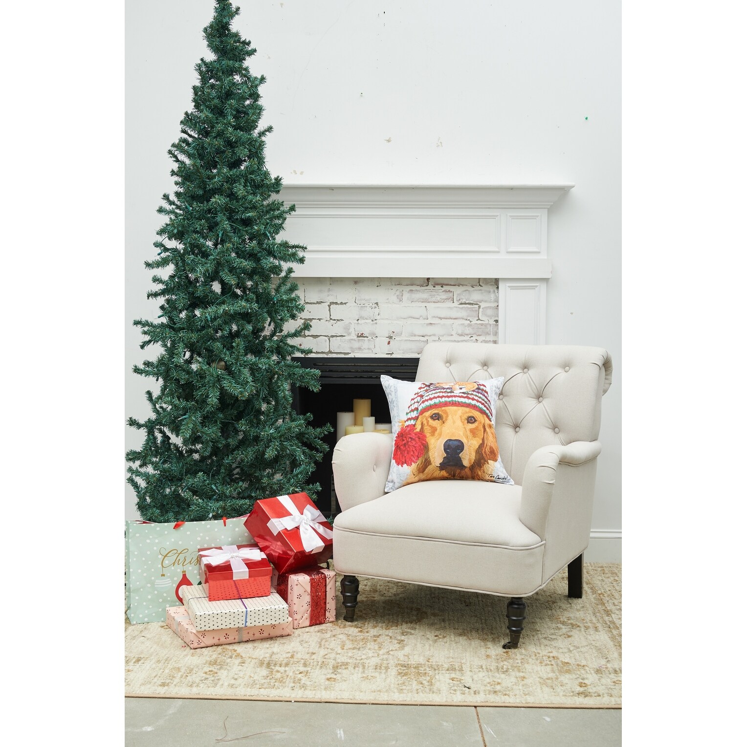 Christmas Golden Retriever 18 Inch Throw Pillow On Sale Bed Bath Beyond 20707953
