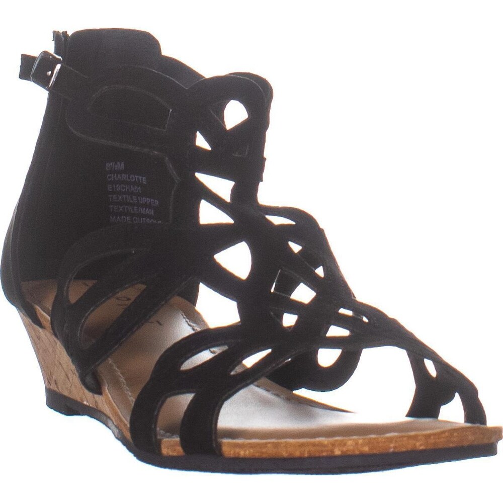 esprit black sandals