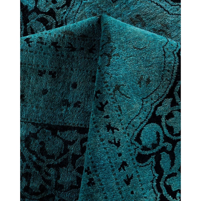 Contemporary Overdyed Wool Hand Knotted Area Rug - 8' 1" x 10' 3"