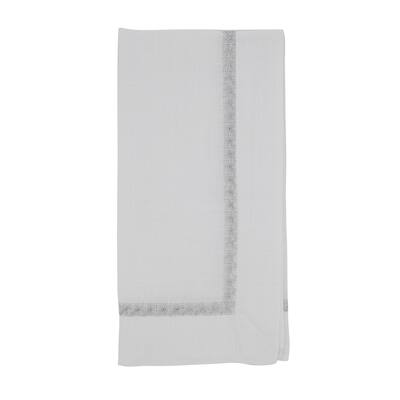 Napkins With Embroidered Border Design (Set of 4)
