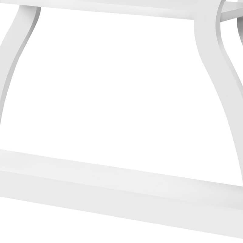HomeRoots 47" White Floor Shelf Console Table With Shelves - 47.25 in. x 32.00 in. x 11.50 in.