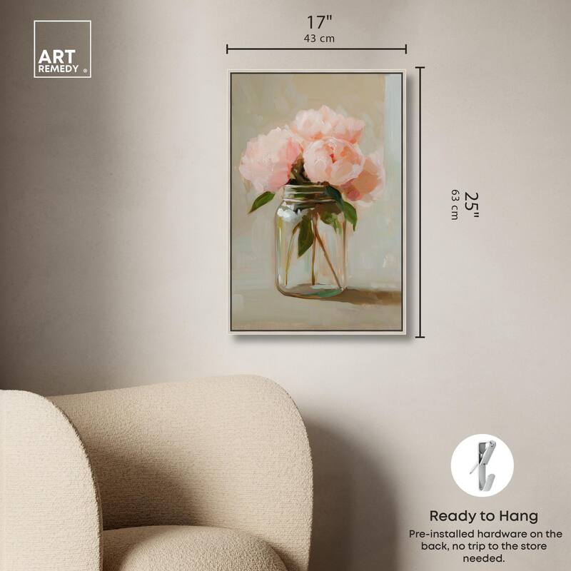 Jar of Petals Canvas by Art Remedy