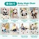 preview thumbnail 30 of 33, Baby High Chair, 8 in 1 Convertible Highchair, Table & Chair Set | Toddler Chair w/Safety Harness, Removable Tray